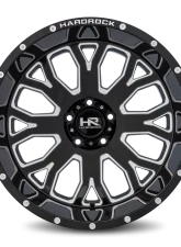 Hardrock Offroad Slammer XPosed Aluminum Wheel 24x14 8x180 -44 125.2 Gloss Black Milled                                     - H504-241478124BM - Image 4