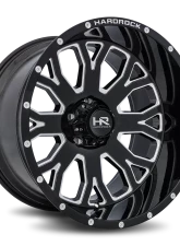 Hardrock Offroad Slammer XPosed Aluminum Wheel 24x14 8x180 -44 125.2 Gloss Black Milled                                     - H504-241478124BM - Image 2
