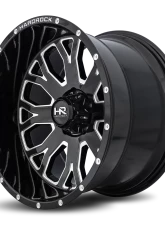 Hardrock Offroad Slammer XPosed Aluminum Wheel 24x14 8x180 -44 125.2 Gloss Black Milled                                     - H504-241478124BM - Image 3