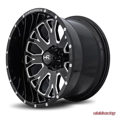 Hardrock Offroad Slammer XPosed Aluminum Wheel 24x14 8x180 -44 125.2 Gloss Black Milled - H504-241478124BM