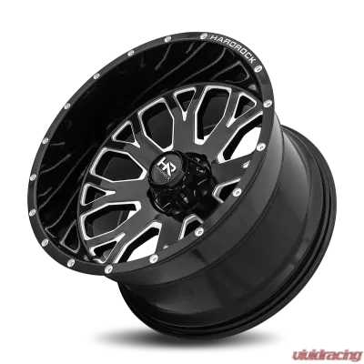 Hardrock Offroad Slammer XPosed Aluminum Wheel 24x14 8x180 -44 125.2 Gloss Black Milled - H504-241478124BM