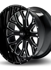 Hardrock Offroad Slammer Xposed Aluminum Wheel 26x14 8x165.1 -76 125.2 Gloss Black Milled                                     - H504-261481176BM - Image 3