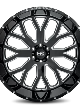 Hardrock Offroad Slammer Xposed Aluminum Wheel 26x14 5x139.7 -76 87 Gloss Black Milled                                     - H504-261485176BM - Image 4