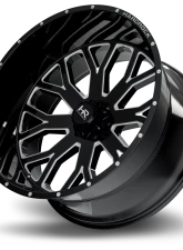 Hardrock Offroad Slammer Xposed Aluminum Wheel 26x14 5x139.7 -76 87 Gloss Black Milled                                     - H504-261485176BM - Image 4