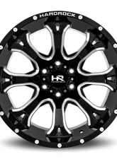 Hardrock Offroad BloodShot Xposed Aluminum Wheel 20x12 5x139.7 -44 87 Gloss Black Milled                                     - H505-201285144BM - Image 4