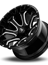 Hardrock Offroad BloodShot Xposed Aluminum Wheel 20x12 5x139.7 -44 87 Gloss Black Milled                                     - H505-201285144BM - Image 4