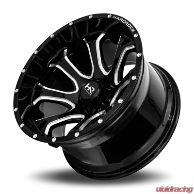 Hardrock Offroad BloodShot Xposed Aluminum Wheel 20x12 5x139.7 -44 87 Gloss Black Milled - H505-201285144BM