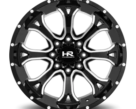 Hardrock Offroad BloodShot Xposed Aluminum Wheel 22x12 5x127 | 5x5 -51 73.1 Gloss Black Milled