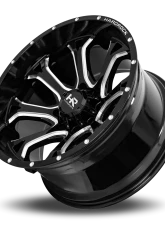 Hardrock Offroad BloodShot Xposed Aluminum Wheel 22x12 5x127 | 5x5 -51 73.1 Gloss Black Milled                                     - H505-221273151BM - Image 4