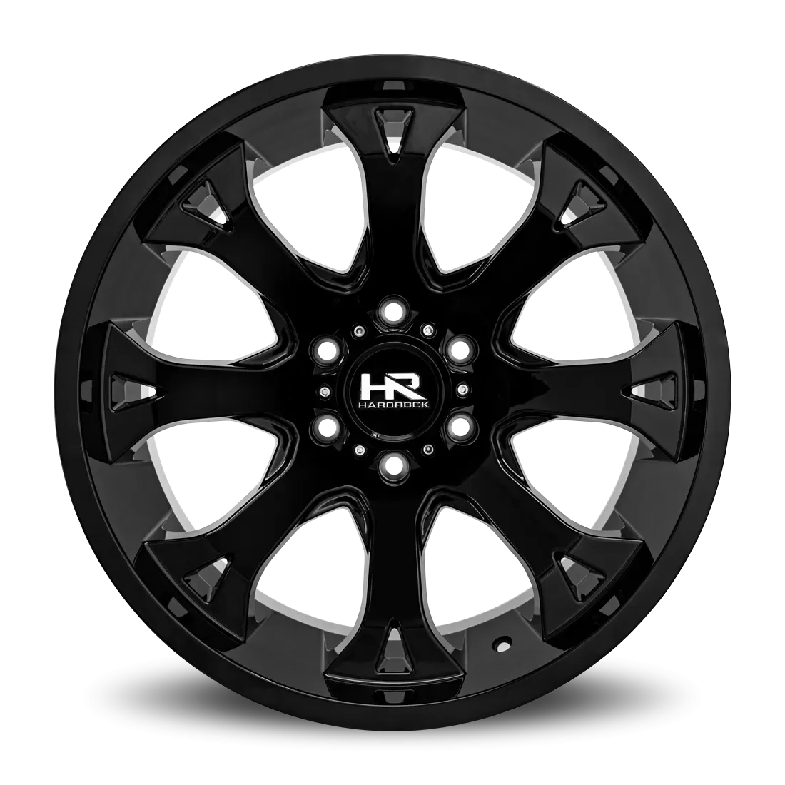 Hardrock Offroad Bloodshot Xposed Aluminum Wheel 22x12 5x139.7 -51 87 Gloss Black - H505-221285151GB