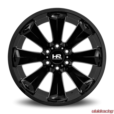 Hardrock Offroad Xplosive Xposed Aluminum Wheel 20x12 5x150 -44 110.3 Gloss Black Milled - H506-201250144BM