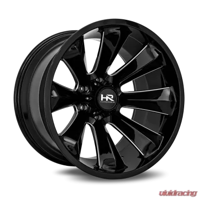 Hardrock Offroad Xplosive Xposed Aluminum Wheel 20x12 5x150 -44 110.3 Gloss Black Milled - H506-201250144BM