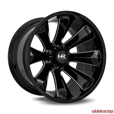 Hardrock Offroad Xplosive Xposed Aluminum Wheel 22x12 8x165.1 -51 125.2 Gloss Black Milled - H506-221281151BM