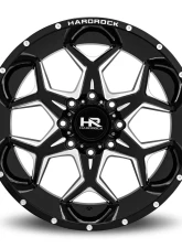 Hardrock Offroad Reckless Xposed Aluminum Wheel 20x12 5x150 -44 110.3 Gloss Black Milled                                     - H507-201250144BM - Image 4