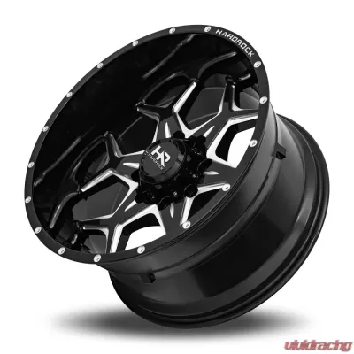 Hardrock Offroad Reckless Xposed Aluminum Wheel 20x12 5x139.7 -44 87 Gloss Black Milled - H507-201285144BM