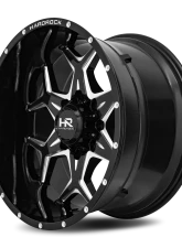 Hardrock Offroad Reckless Xposed Aluminum Wheel 22x12 5x127 | 5x5 -51 78.1 Gloss Black Milled                                     - H507-221273151BM - Image 3