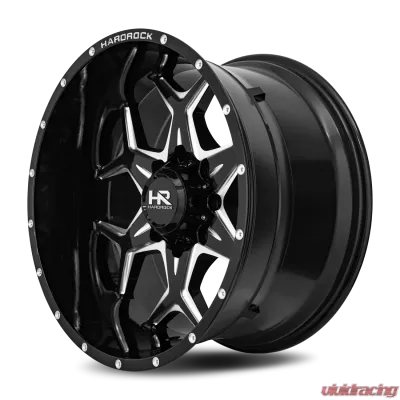 Hardrock Offroad Reckless Xposed Aluminum Wheel 22x12 8x180 -51 124.3 Gloss Black Milled - H507-221278151BM