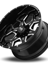 Hardrock Offroad Reckless Xposed Aluminum Wheel 22x12 8x180 -51 124.3 Gloss Black Milled                                     - H507-221278151BM - Image 4