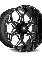 Hardrock Offroad Reckless Xposed Aluminum Wheel 22x12 5x139.7 -51 87 Gloss Black Milled                                     - H507-221285151BM - Image 2