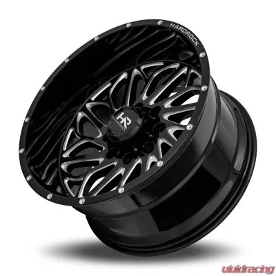Hardrock Offroad BlackTop Xposed Aluminum Wheel 20x10 6x139.7 -19 108 Gloss Black Milled - H508-201083119BM