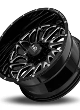 Hardrock Offroad BlackTop Xposed Aluminum Wheel 20x12 6x139.7 -44 108 Gloss Black Milled                                     - H508-201283144BM - Image 4