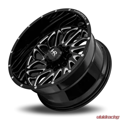 Hardrock Offroad BlackTop Xposed Aluminum Wheel 22x12 8x165.1 -51 125.2 Gloss Black Milled - H508-221281151BM