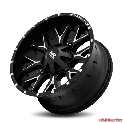 Hardrock Offroad Affliction Aluminum Wheel 20x10 8x180 -19 124.3 Satin Black Milled - H700-201078119BM