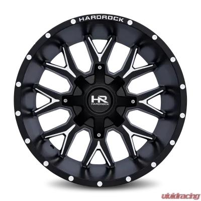Hardrock Offroad Affliction Aluminum Wheel 20x12 6x135/139.7 -44 108 Satin Black Milled - H700-201237144BM
