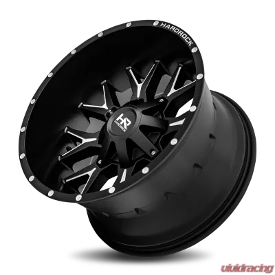 Hardrock Offroad Affliction Aluminum Wheel 20x12 6x135/139.7 -44 108 Satin Black Milled - H700-201237144BM