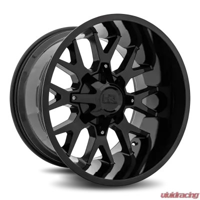 Hardrock Offroad Affliction Aluminum Wheel 20x12 8x180 -44 124.3 Gloss Black - H700-201278144GB