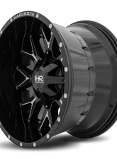 Hardrock Offroad Affliction Aluminum Wheel 20x12 5x150 | 5x139.7 | 5x5.5 -44 110.3 Gloss Black Milled                                     - H700-201297144GBM - Image 3