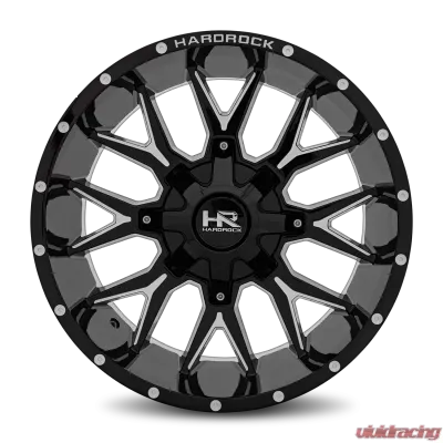 Hardrock Offroad Affliction Aluminum Wheel 20x9 5x127/139.7 0 87 Gloss Black Milled - H700-209052000GBM