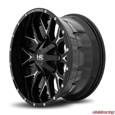 Hardrock Offroad Affliction Aluminum Wheel 20x9 5x127/139.7 0 87 Gloss Black Milled - H700-209052000GBM