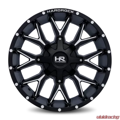 Hardrock Offroad Affliction Aluminum Wheel 20x9 8x180 0 124.3 Satin Black Milled - H700-209078000BM