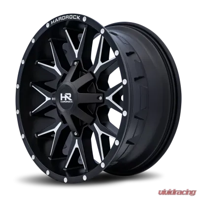 Hardrock Offroad Affliction Aluminum Wheel 20x9 8x180 0 124.3 Satin Black Milled - H700-209078000BM
