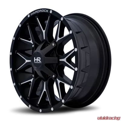Hardrock Offroad Affliction Aluminum Wheel 20x9 5x150 | 5x139.7 | 5x5.5 18 110.3 Satin Black Milled - H700-209097018BM