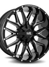 Hardrock Offroad Affliction Aluminum Wheel 22x10 8x180 -19 124.3 Gloss Black Milled                                     - H700-221078119GBM - Image 2