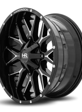 Hardrock Offroad Affliction Aluminum Wheel 22x10 8x180 -19 124.3 Gloss Black Milled                                     - H700-221078119GBM - Image 3