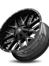 Hardrock Offroad Affliction Aluminum Wheel 22x10 8x180 -19 124.3 Gloss Black Milled                                     - H700-221078119GBM - Image 4