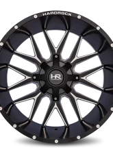 Hardrock Offroad Affliction Aluminum Wheel 24x14 8x180 -76 124.3 Satin Black Milled                                     - H700-241478176BM - Image 4
