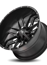 Hardrock Offroad Affliction Aluminum Wheel 24x14 8x180 -76 124.3 Satin Black Milled                                     - H700-241478176BM - Image 4