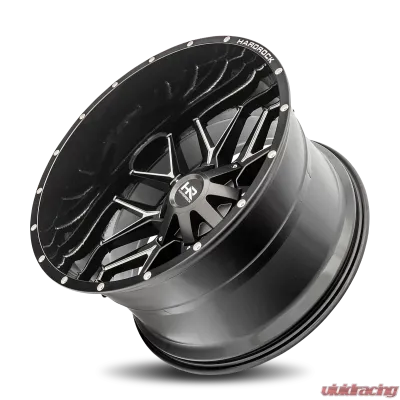 Hardrock Offroad Affliction Aluminum Wheel 24x14 5x150 | 5x139.7 | 5x5.5 -76 110.3 Gloss Black Milled - H700-241497176GBM