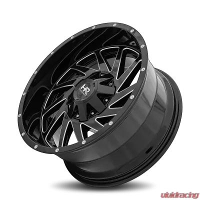Hardrock Offroad Crusher Aluminum Wheel 20x10 6x135/139.7 -19 108 Gloss Black Milled - H704-201037119GBM