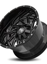 Hardrock Offroad Crusher Aluminum Wheel 20x12 5x127/139.7 -44 87 Gloss Black Milled                                     - H704-201252144GBM - Image 4