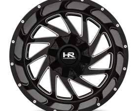 Hardrock Offroad Crusher Aluminum Wheel 20x12 8x165.1 -44 125.2 Gloss Black Milled