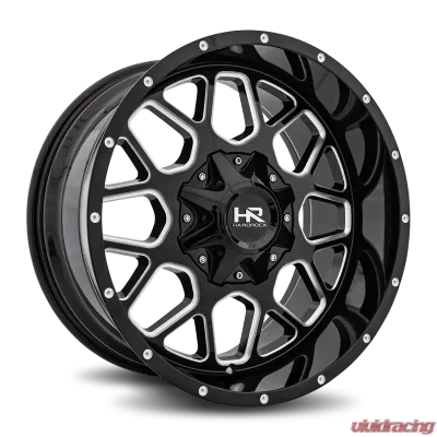 Hardrock Offroad Gunner Aluminum Wheel 20x10 5x127/139.7 -19 87 Gloss Black Milled - H705-201052119GBM