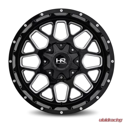 Hardrock Offroad Gunner Aluminum Wheel 20x10 5x150 | 5x139.7 | 5x5.5 -19 110.3 Gloss Black Milled - H705-201097119GBM