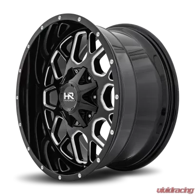 Hardrock Offroad Gunner Aluminum Wheel 20x10 5x150 | 5x139.7 | 5x5.5 -19 110.3 Gloss Black Milled - H705-201097119GBM