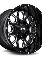Hardrock Offroad Gunner Aluminum Wheel 20x12 6x135/139.7 -44 108 Gloss Black Milled                                     - H705-201237144GBM - Image 2