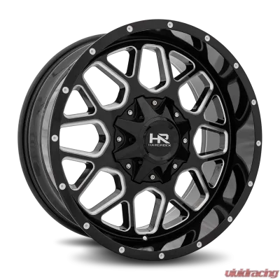 Hardrock Offroad Gunner Aluminum Wheel 20x9 5x127/139.7 0 87 Gloss Black Milled - H705-209052000GBM